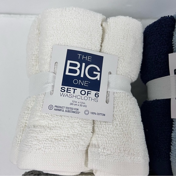 4 packs bundle the big one set Of 6 washcloths - Picture 2 of 9